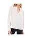 Blouse ecru femme tommy hilfiger soft viscose v-neck - 34-1