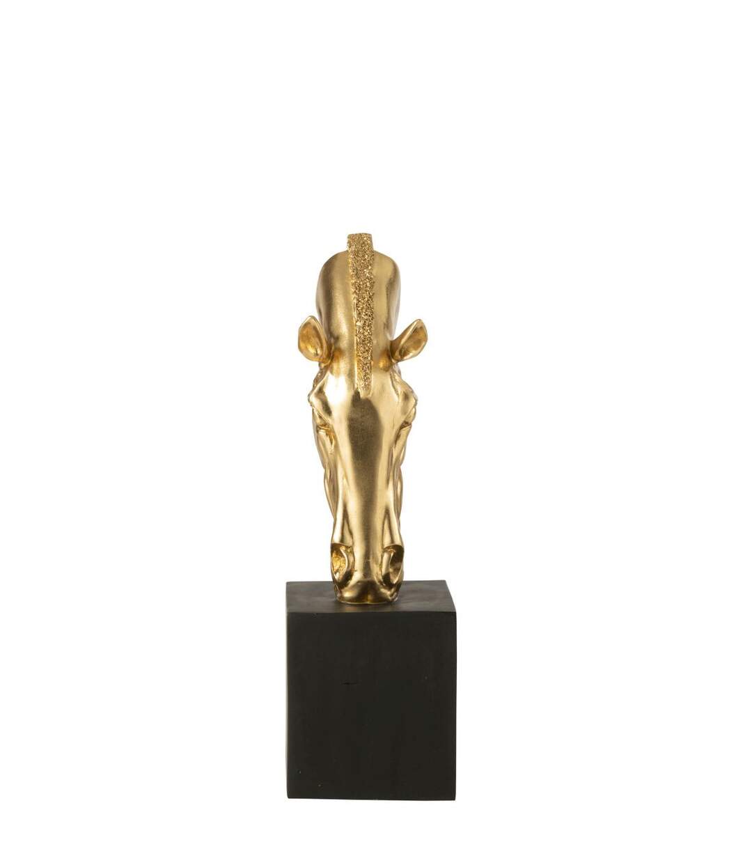 Tête de Cheval sur Socle Hollywood 44cm Doré-2