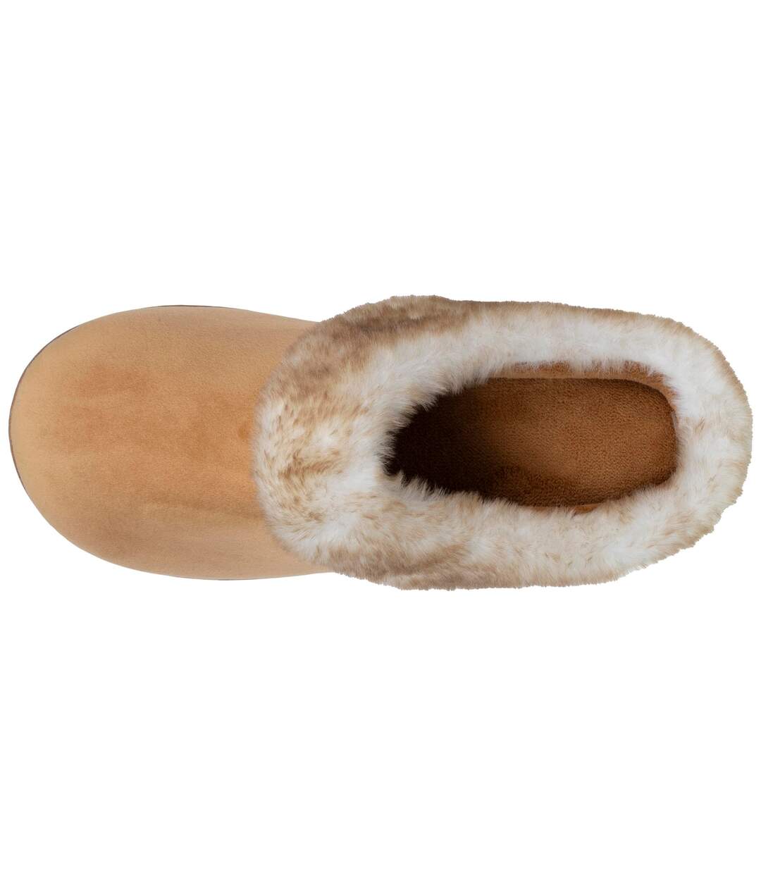 Isotoner Chaussons Mules femme velours ultra doux, compensées-2