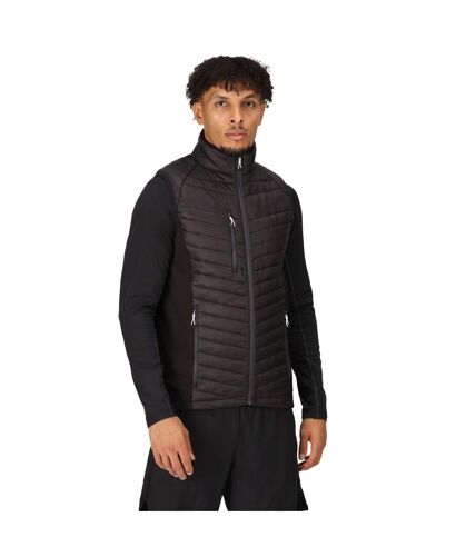 Mens navigate quilted hybrid vest black/seal grey Regatta