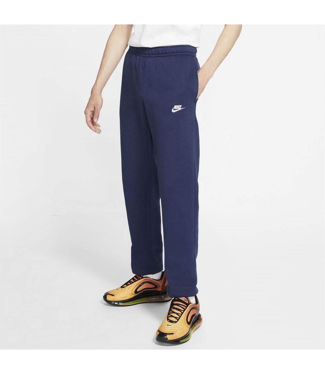 Mens Club Embroidered Logo Joggers Navy Nike-3