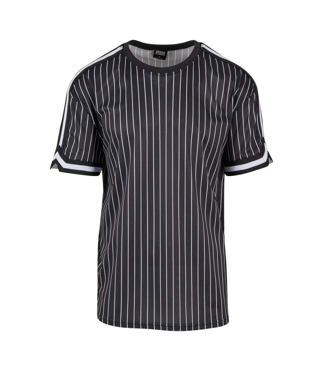 T-shirt Motif/style Rayé Homme Noir Blanc Urban Classics-1