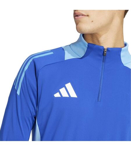 Mens Half Zip Long-sleeved Jersey Royal Blue Adidas