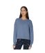 Womens/ladies After Class Long-sleeved Crop Sweatshirt Luxe Blue Sweaty Betty-3