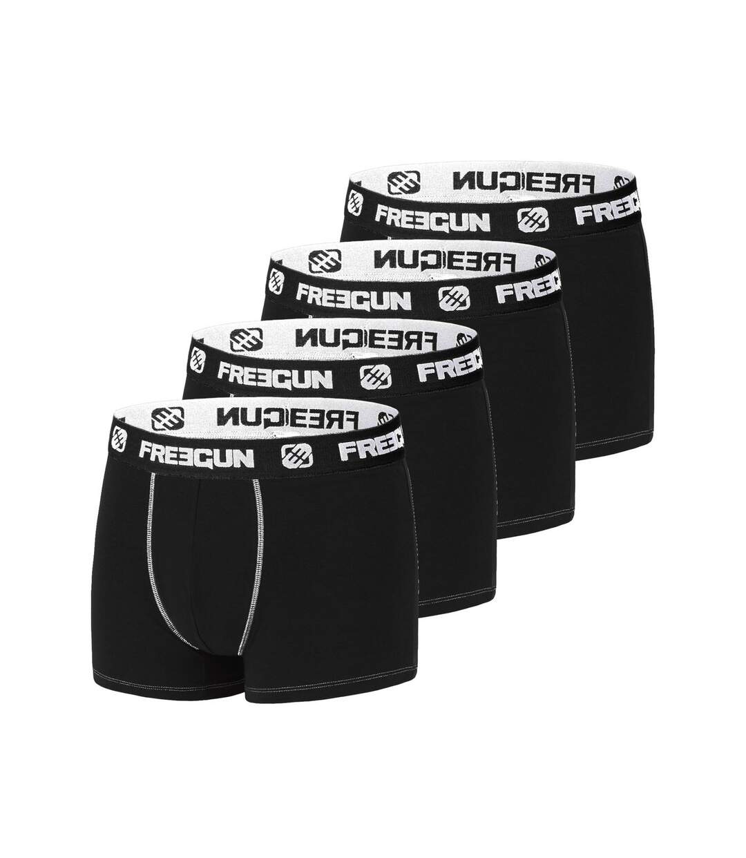 Lot de 4 Boxers homme coton Noir Freegun-1