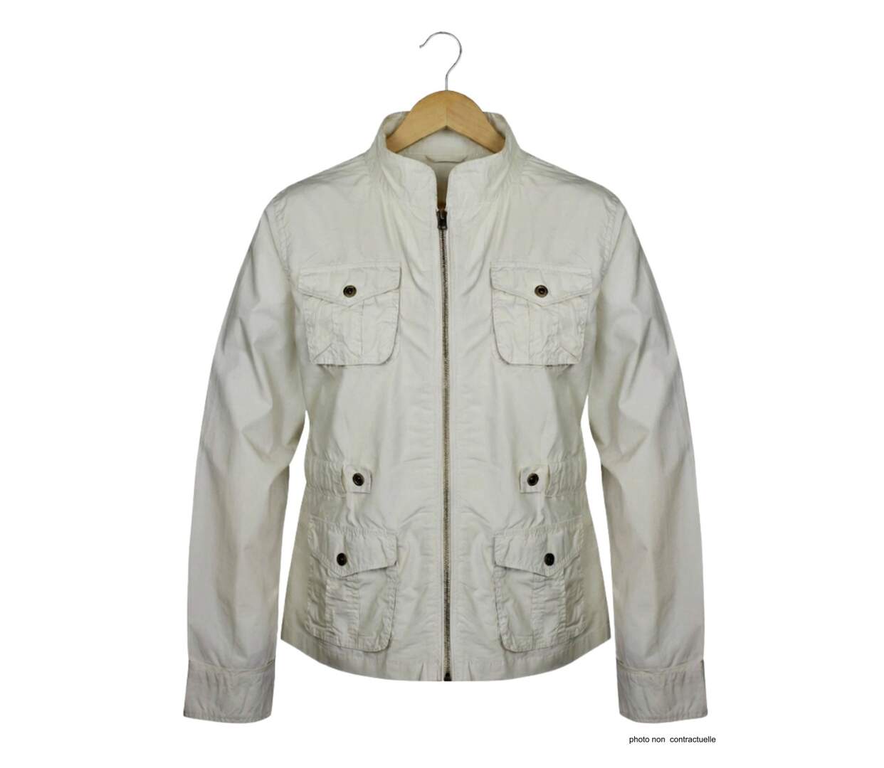 Veste Saharienne Zippée Femme Sable (Réf. AE1165SA)-5