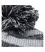 Bonnet À Pompon Noir Gris Precision-3