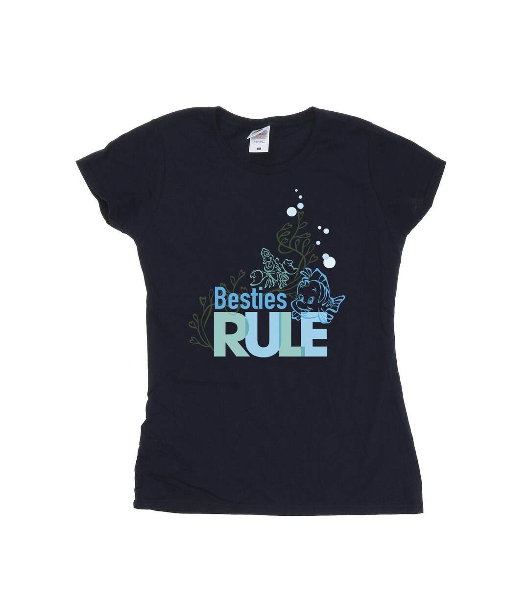 Disney T-shirt en coton Womens/Ladies The Little Mermaid Besties (Bleu marine) - UTBI26400-1