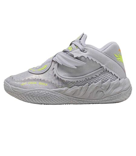 Chaussures De Basket Motif/style Métallisé Enfant Argenté Jaune Vif Puma