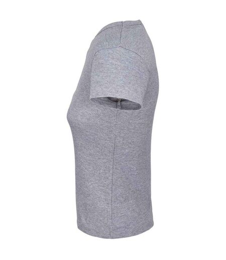Womens/ladies Sara T-shirt Light Grey Marl SOLS