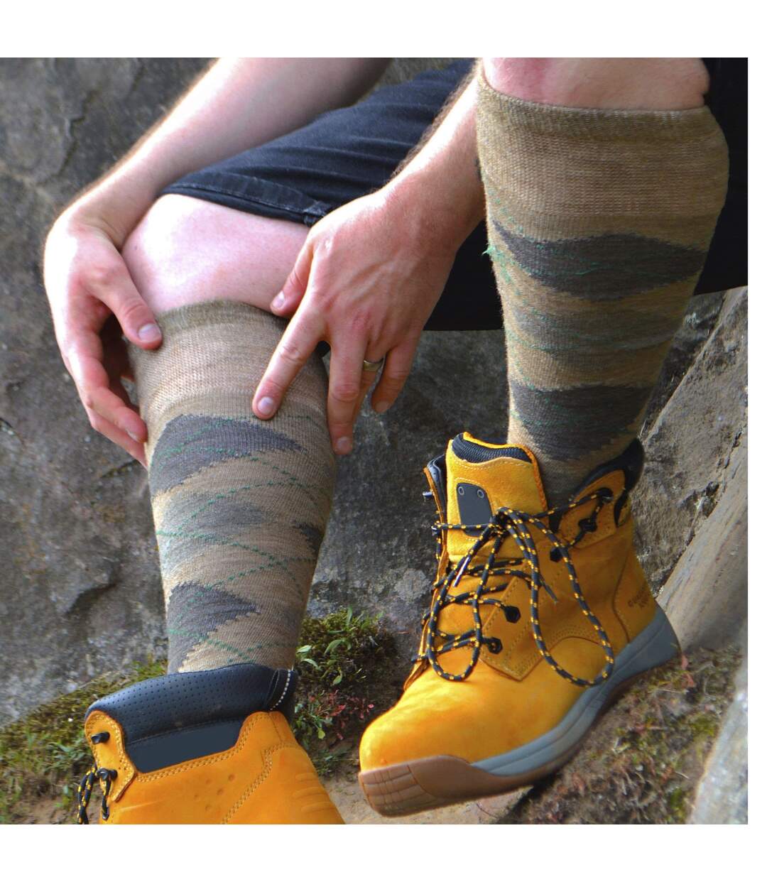 3 Pack Mens Extra Long Knee High Argyle Lambs Wool Socks-3