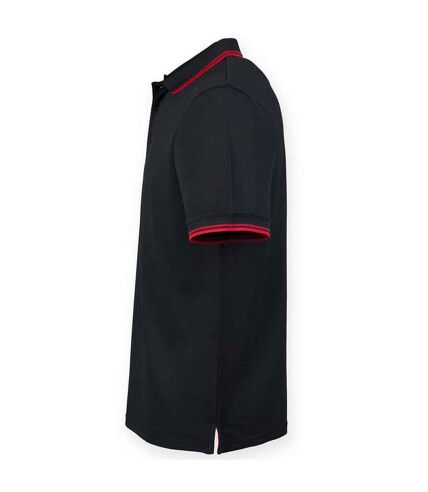 Polo homme noir / rouge Henbury