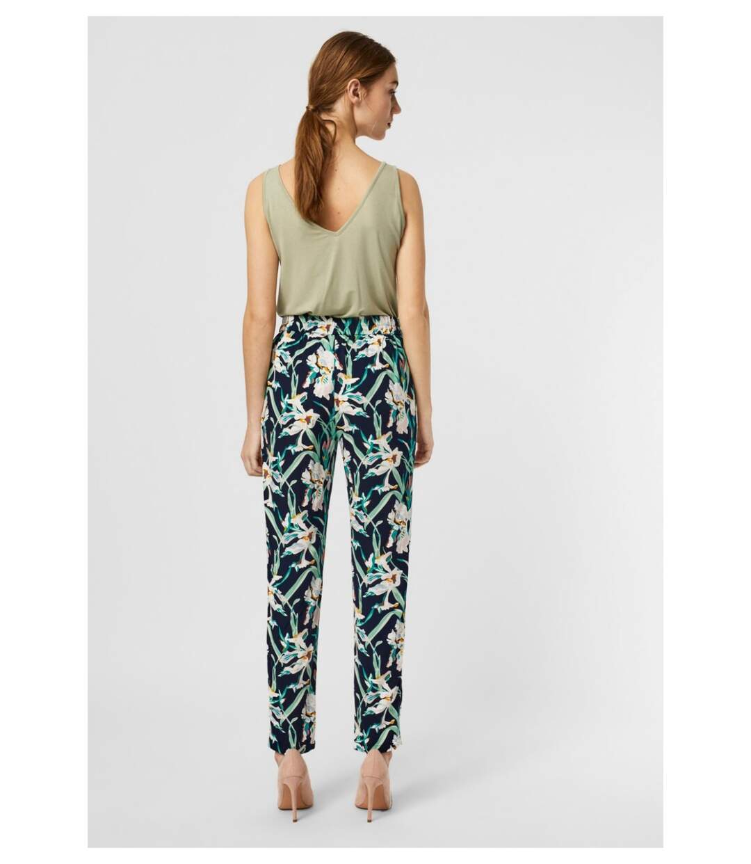 Pantalon imprimé fluide, en coton-3