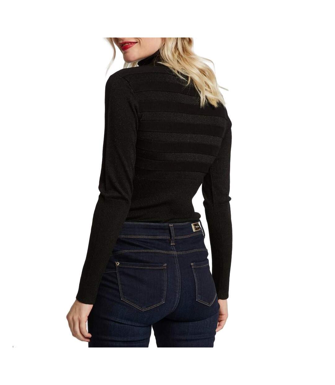 Pull Noir Brillant femme Morgan Mentosa - S