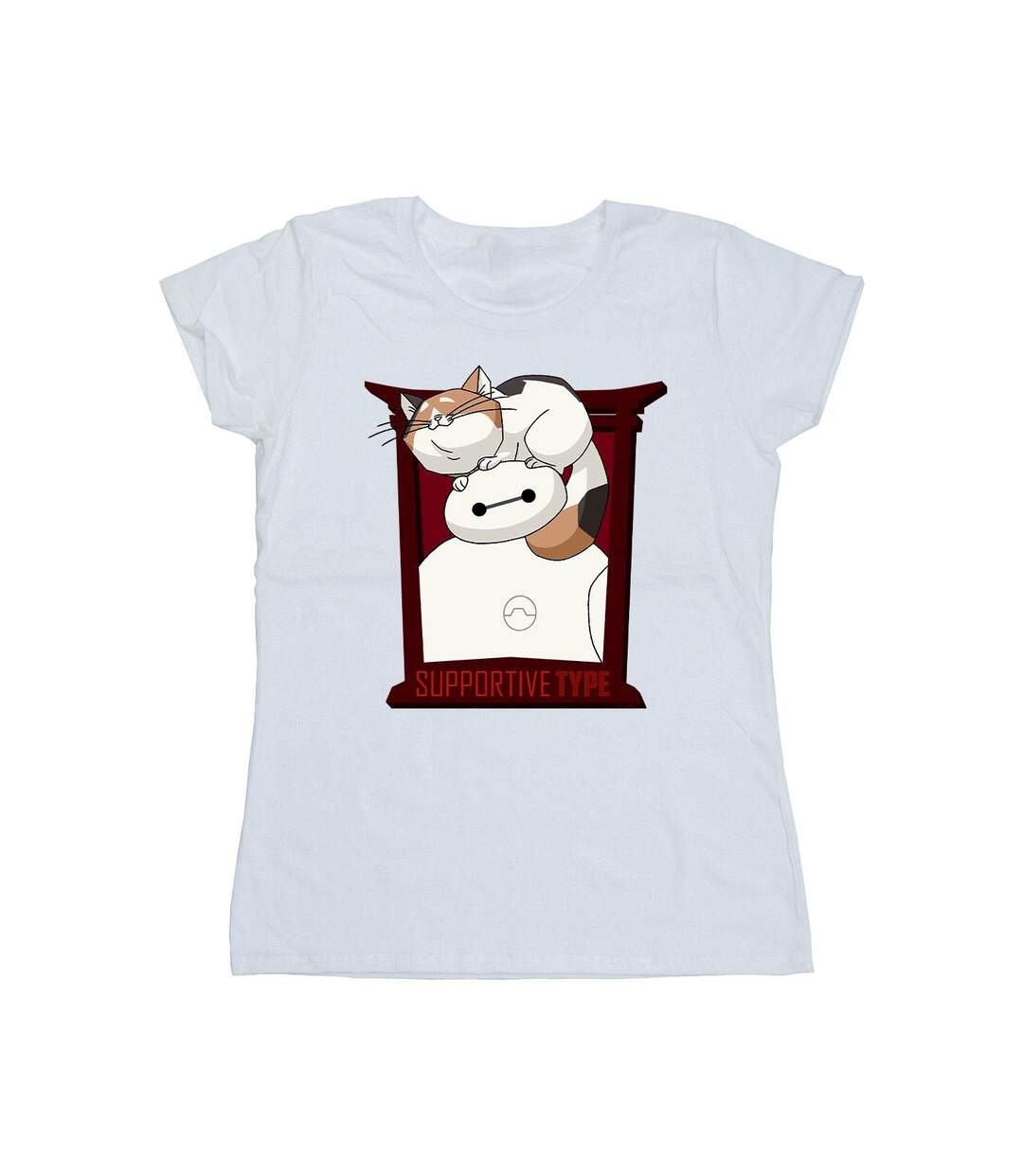 Disney - T-shirt BIG HERO BAYMAX FRAME SUPPORT - Femme (Blanc) - UTBI13277-1