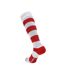 Chaussettes De Foot Motif/style Rayures Contrastées Homme Rouge Blanc Sondico-2