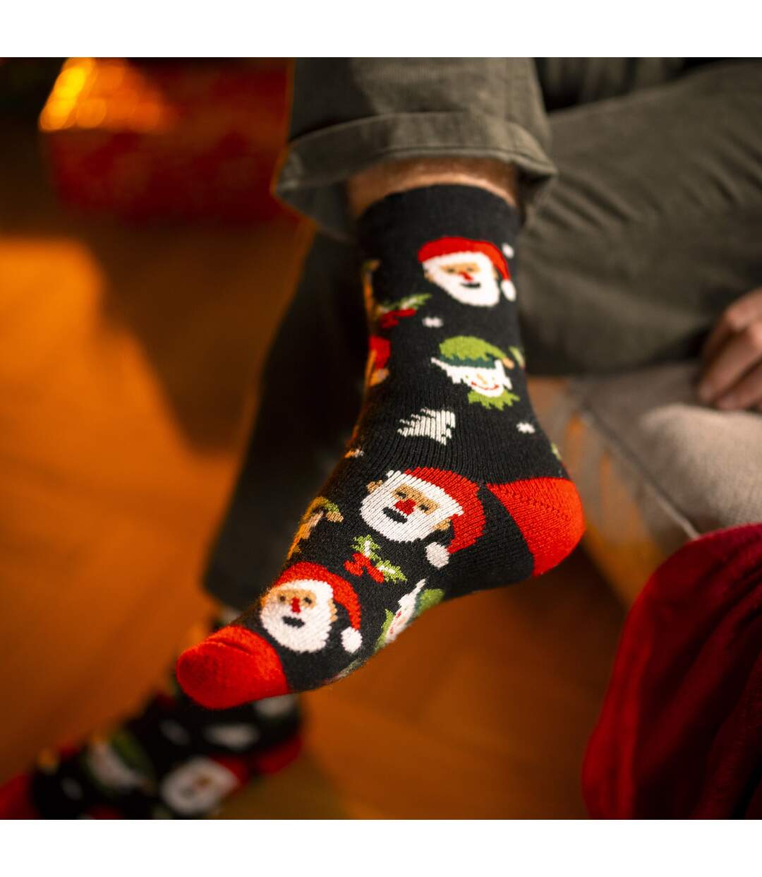 Mens Thermal Lite Christmas Novelty Socks for Winter-5