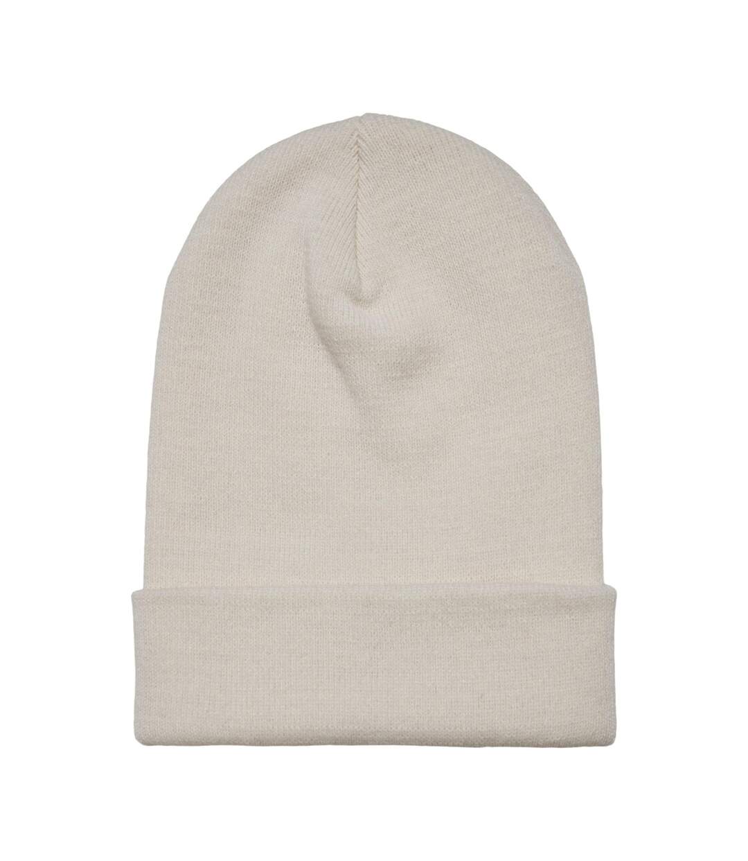 Bonnet épais long adulte unisexe blanc sable Yupoong