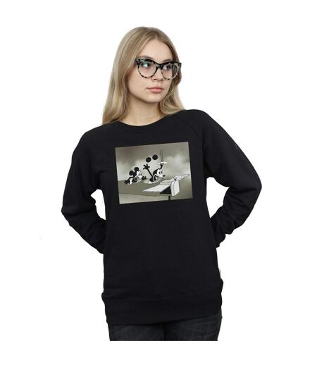 Disney Sweatshirt Femme/Ladies Mickey Mouse Crazy Pilot (Noir) - UTBI27342