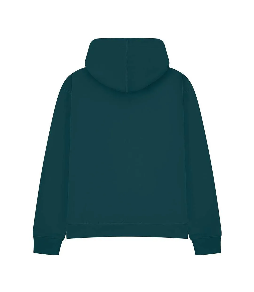 Unisex Adult Premium Combed Cotton Boxy Oversized Hoodie Deep Teal Casual Classics-1