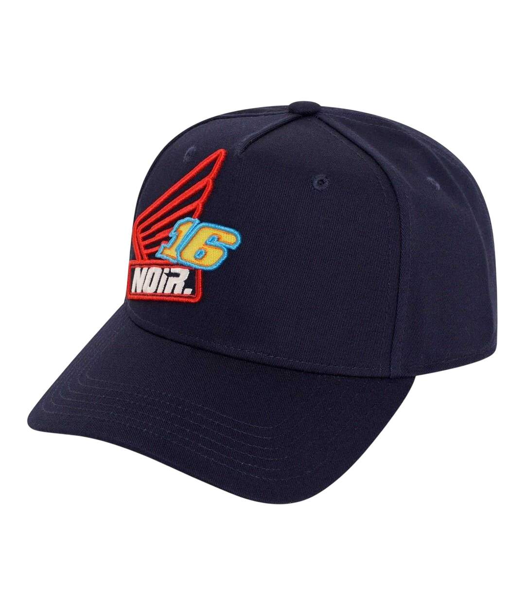 Racer Logo Cotton Snapback Cap Navy Red Societe Noir-1
