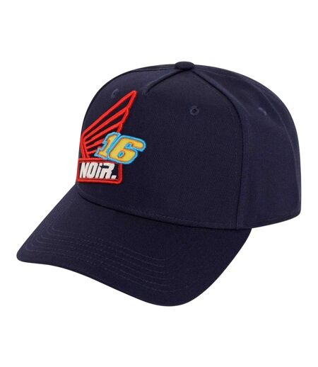 Racer Logo Cotton Snapback Cap Navy Red Societe Noir