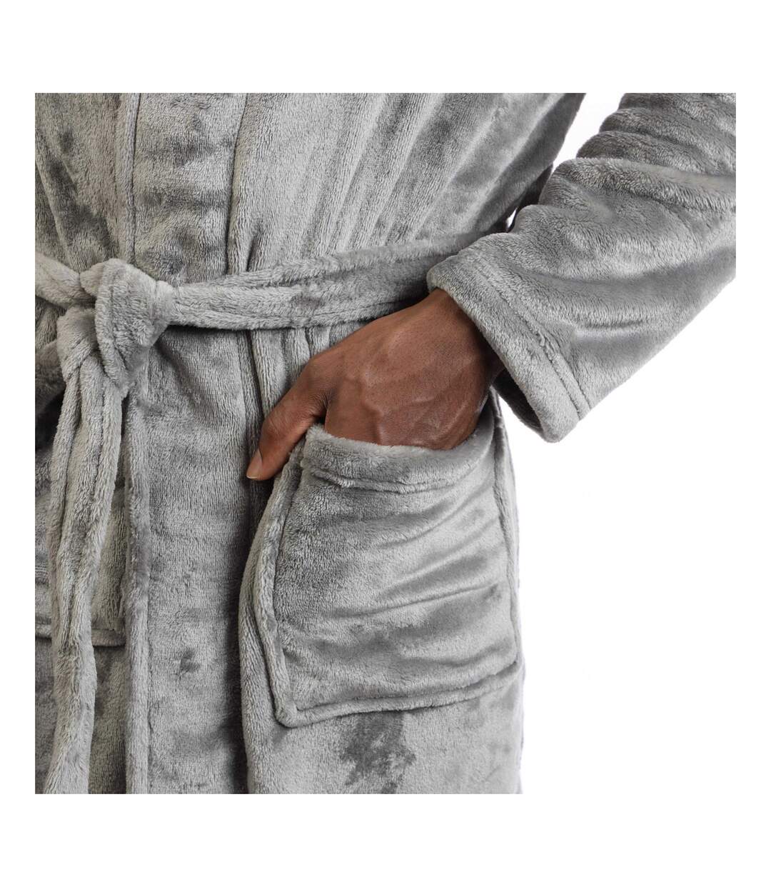 Robe De Chambre Manches Longues Frazier Homme Gris Farah-4