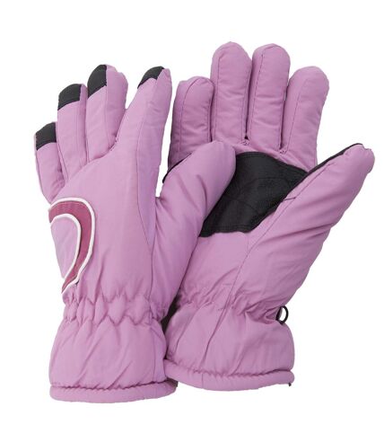 Ladies/Womens Extra Warm Thermal Padded Winter/Ski Gloves With Grip (Baby Pink)