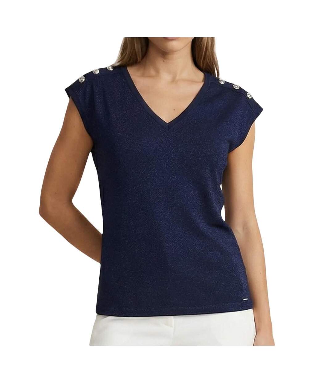 T-Shirt marine femme morgan divali-1