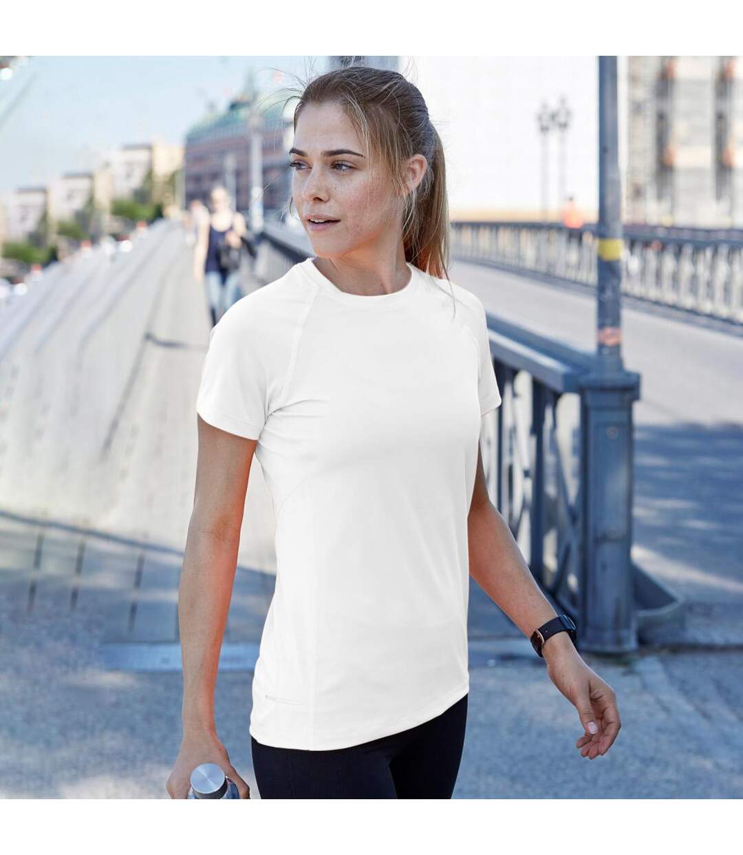 T-shirt De Sport Femme Blanc Tee Jays-1