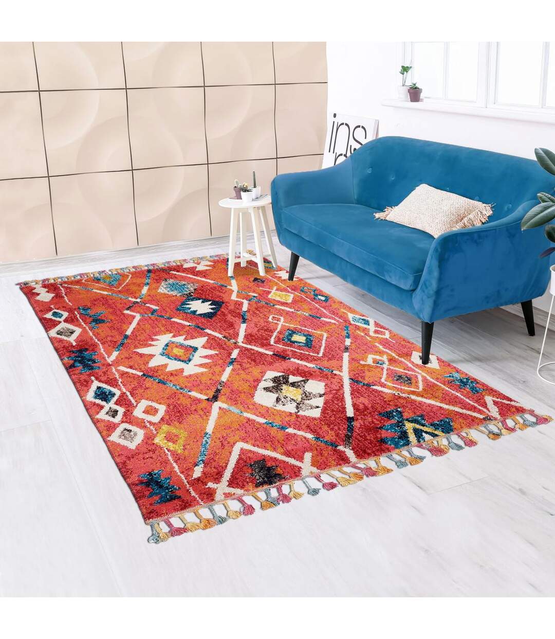 Tapis berbère tissé motifs tribaux BERBAL B-2