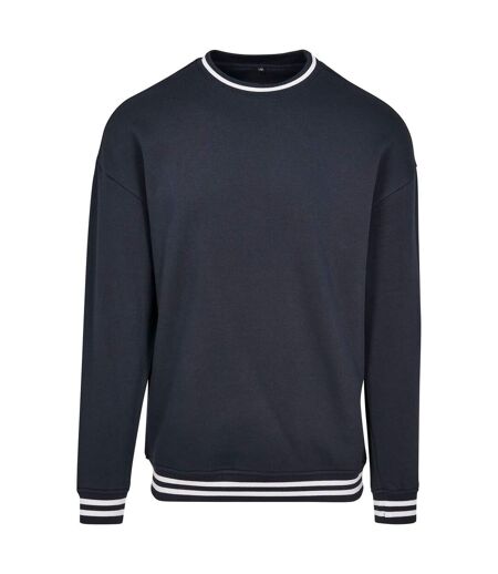 Sweat College Adulte Bleu Marine Blanc Build Your Brand