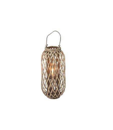 Lanterne Design en Bois Willow 66cm Gris