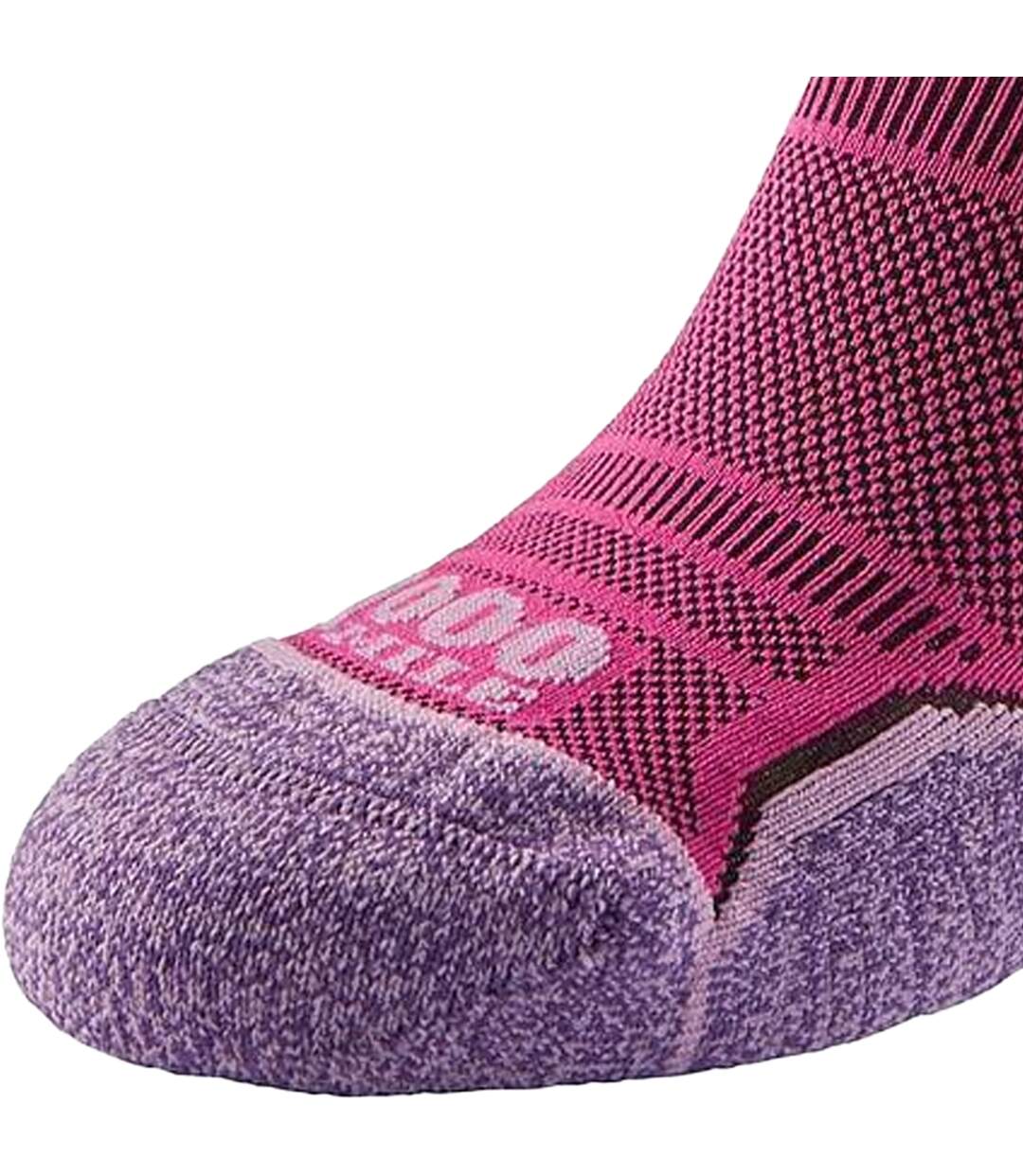 Pack Of 2  Womens/ladies Run Socks  Pink Lavender 1000 Mile-3