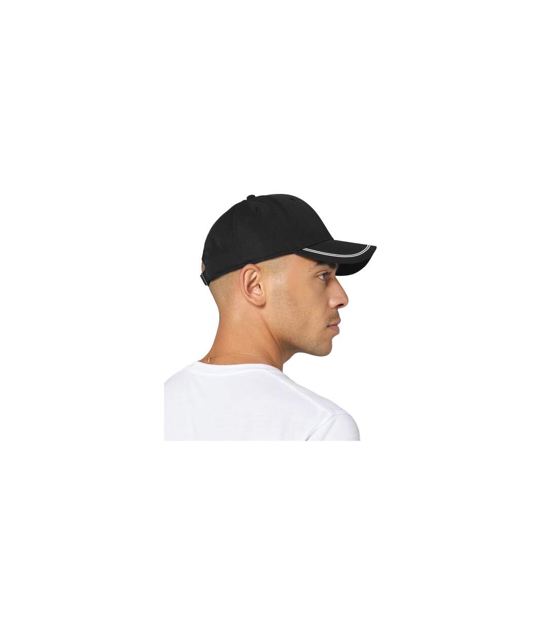 Casquette De Baseball Match Day Noir Blanc Beechfield-1