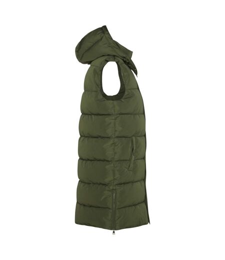 Womens/ladies reine insulated body warmer military green Roly