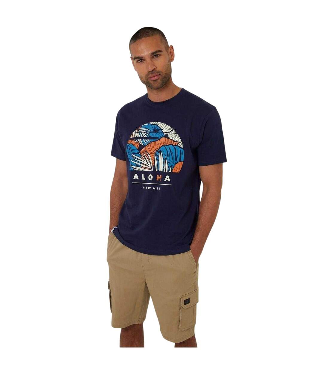 T-shirt Darwall Homme Bleu Marine Threadbare-2