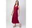 Robe longue larges bretelles SERAPHINE couleur unie framboise Coton Du Monde-2