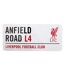 Liverpool FC Official Soccer Metal Street Sign (White/Red/Black) (One Size)