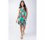 Robe courte sans manches coton femme CHRISTINA motif feuillage Coton Du Monde-2