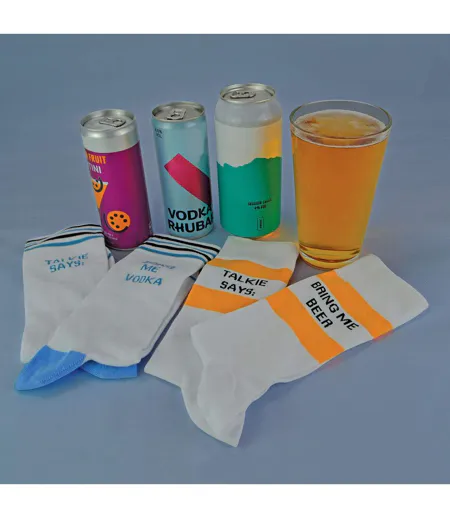 1 Pack Unisex Cotton Novelty Bring Me Beer & Vodka Socks