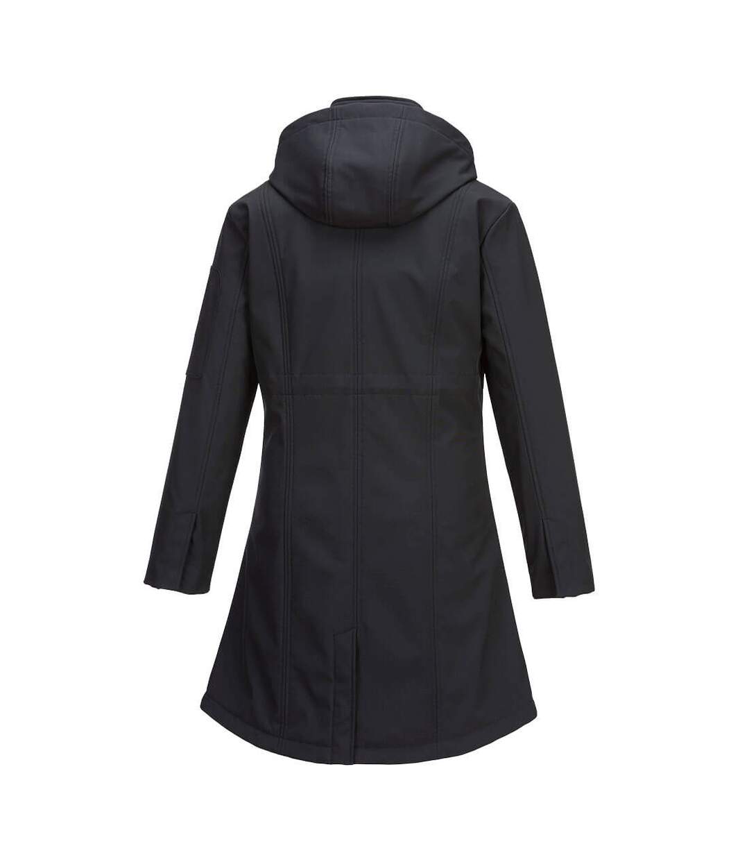 Womens/ladies carla soft shell jacket black Portwest-2