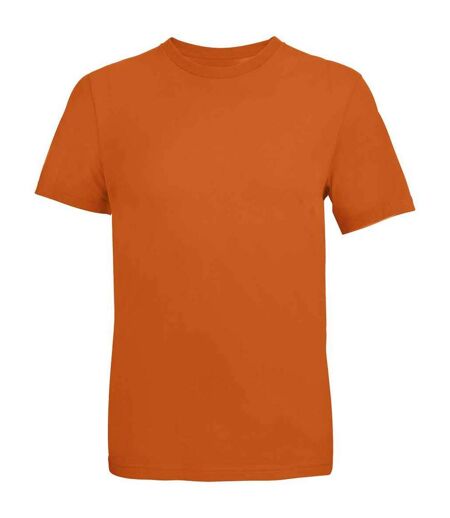 Unisex adult tuner plain t-shirt dark orange SOLS