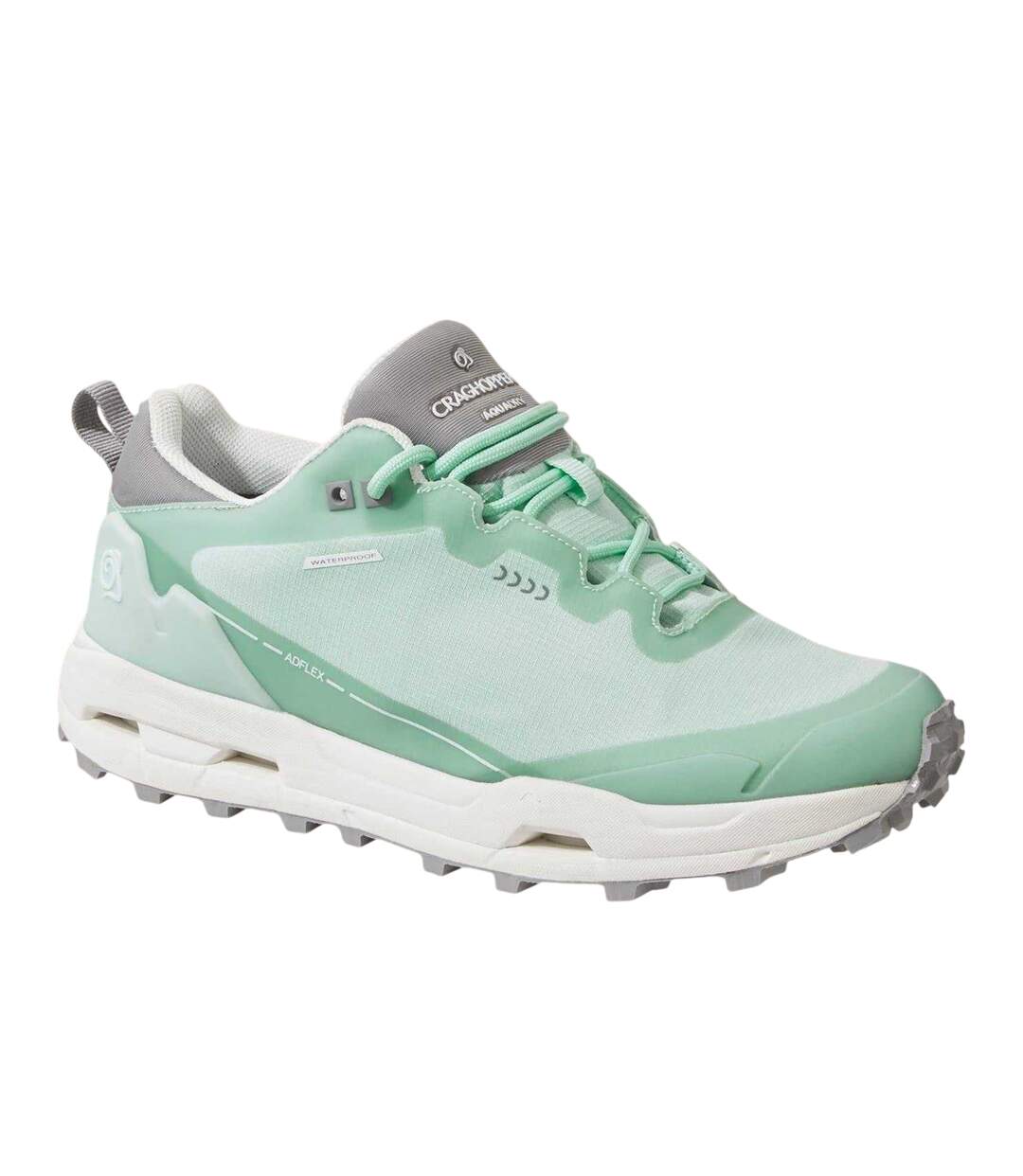 Womens/ladies Adflex Lace Up Flat Trainers Pool White Craghoppers-1