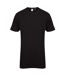 SF Men Mens Dipped Hem Longline T-Shirt (Black)