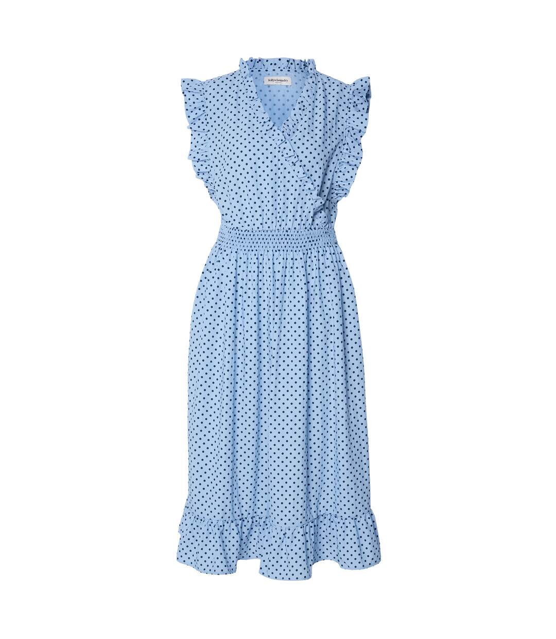 Robe Mi-longue Motif/style À Pois Femme Bleu Lollys Laundry-2