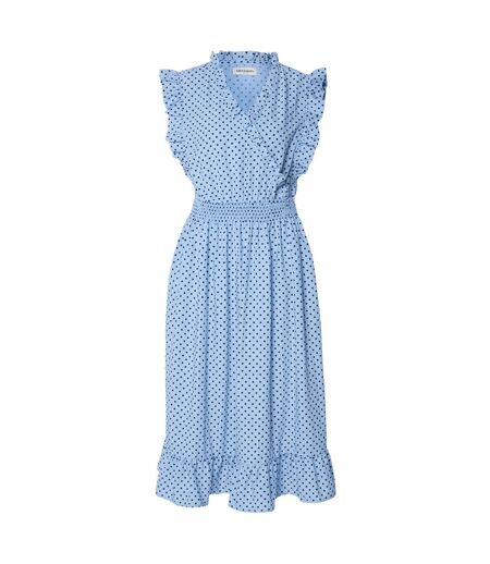 Robe Mi-longue Motif/style À Pois Femme Bleu Lollys Laundry