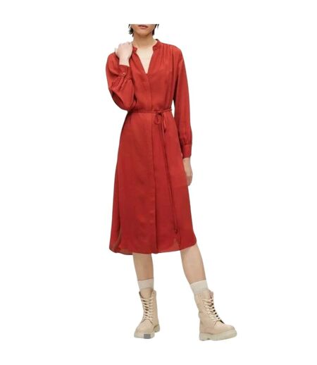 Robe Mi-longue Dibanora Femme Rouge Boss