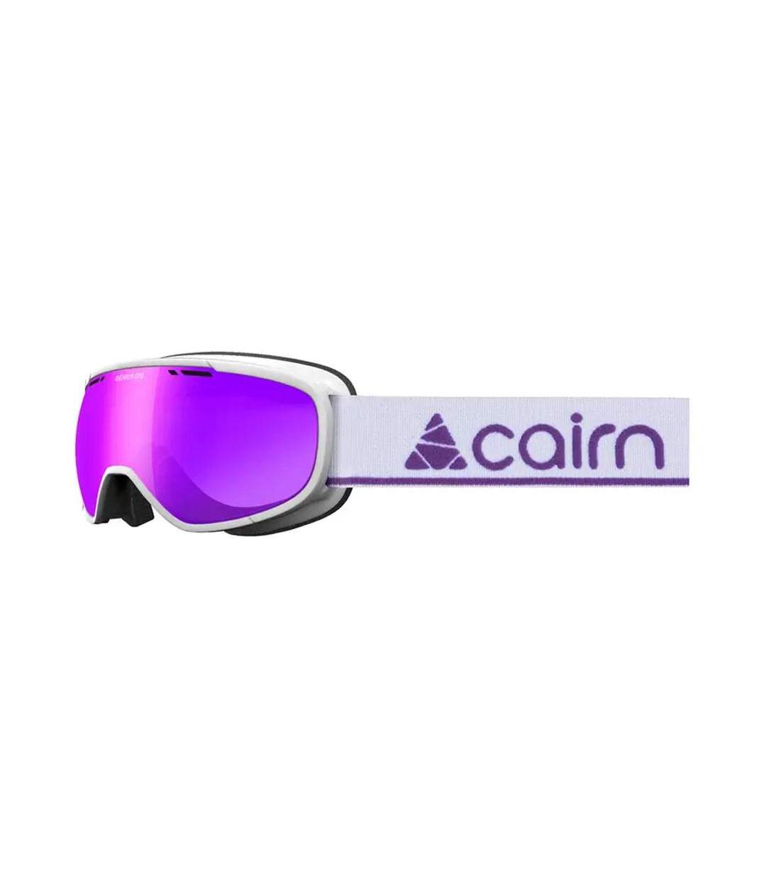 Masque de ski blanc/violet mixte cairn genius otg-1