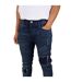 Jean Motif/style Motard Homme Bleu Foncé Brave Soul-4